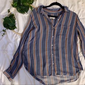 Universal Threads | Striped Button Up | Size Large